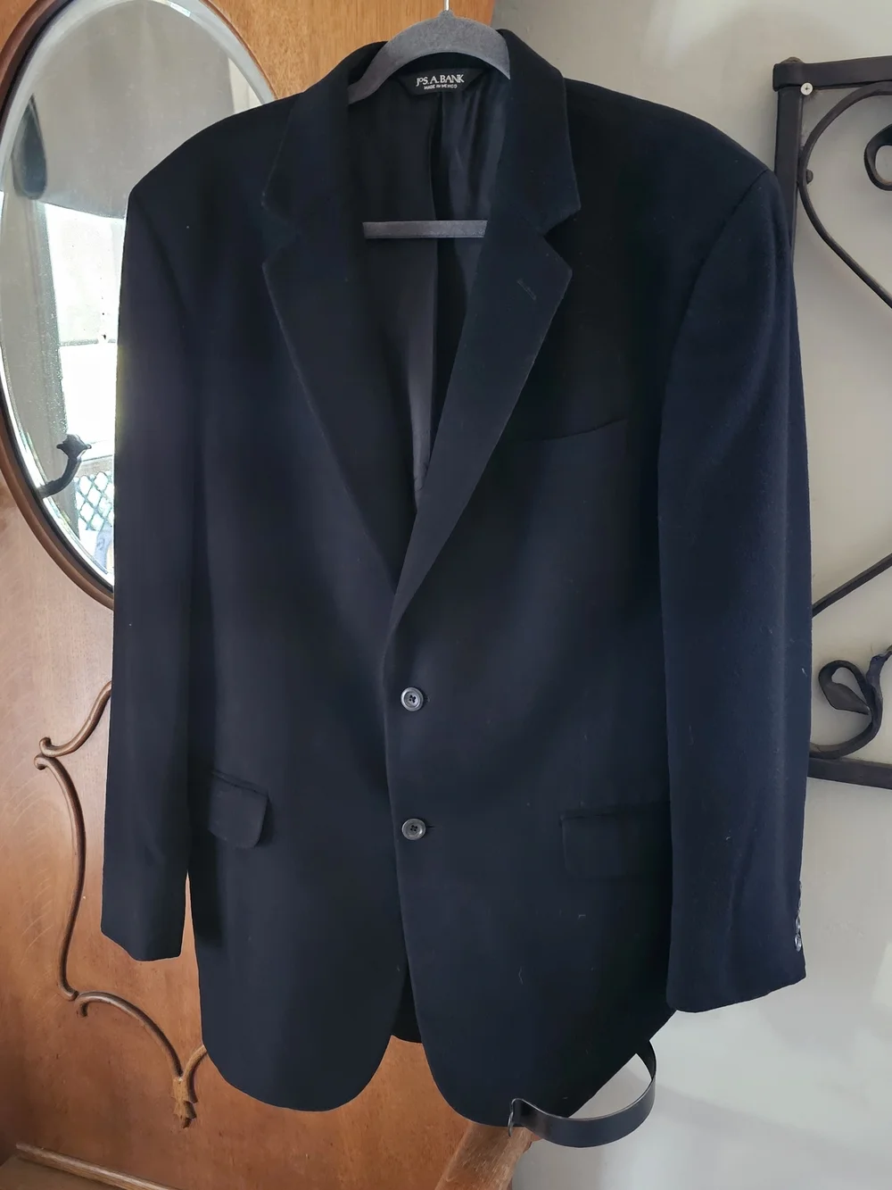 Jos A Bank 100% Cashmere Black Blazer Sport Coat 42 Long 42L